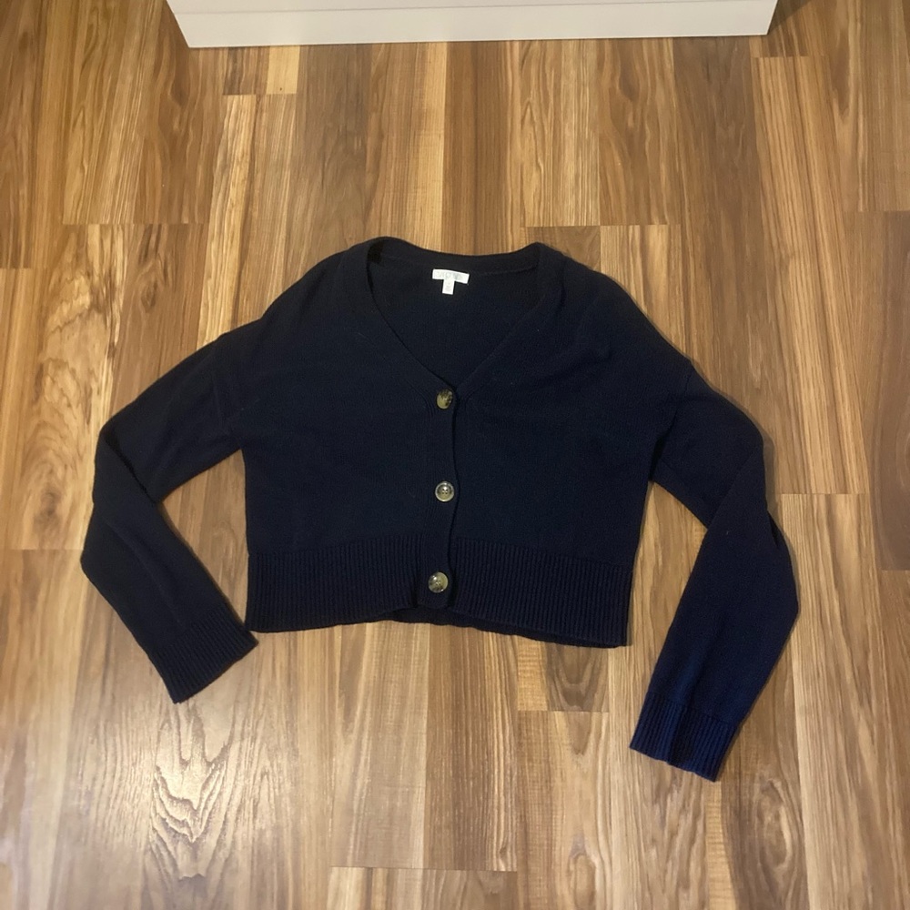 Abound Blue Cropped Cardigan Sweater
